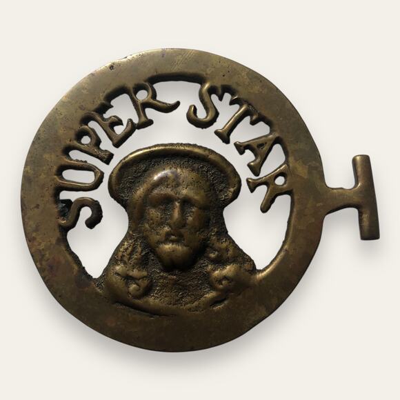 Vintage 70s Jesus Christ Superstar Artisan Belt Buckle Broadway Musical Opera main image 5